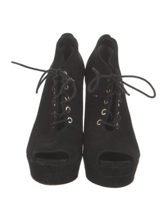 Diane von Furstenberg Suede Lace-Up Boots
