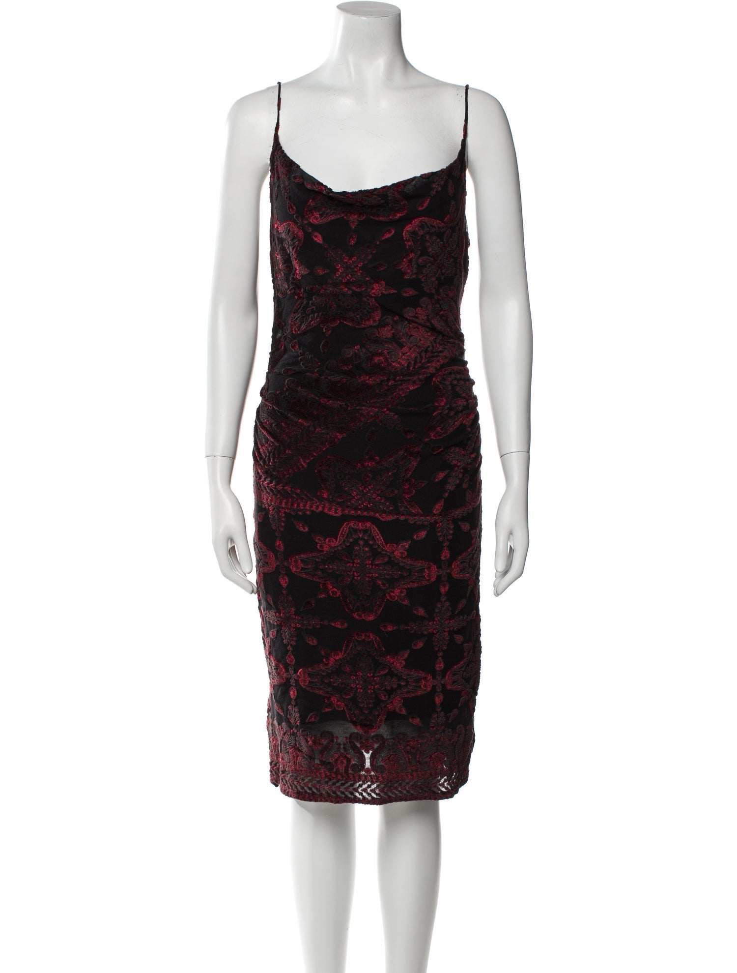 Diane von Furstenberg Cowl Neck Knee-Length Dress