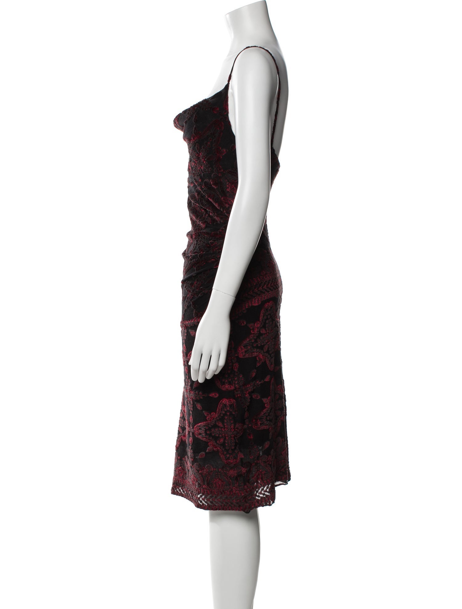 Diane von Furstenberg Cowl Neck Knee-Length Dress