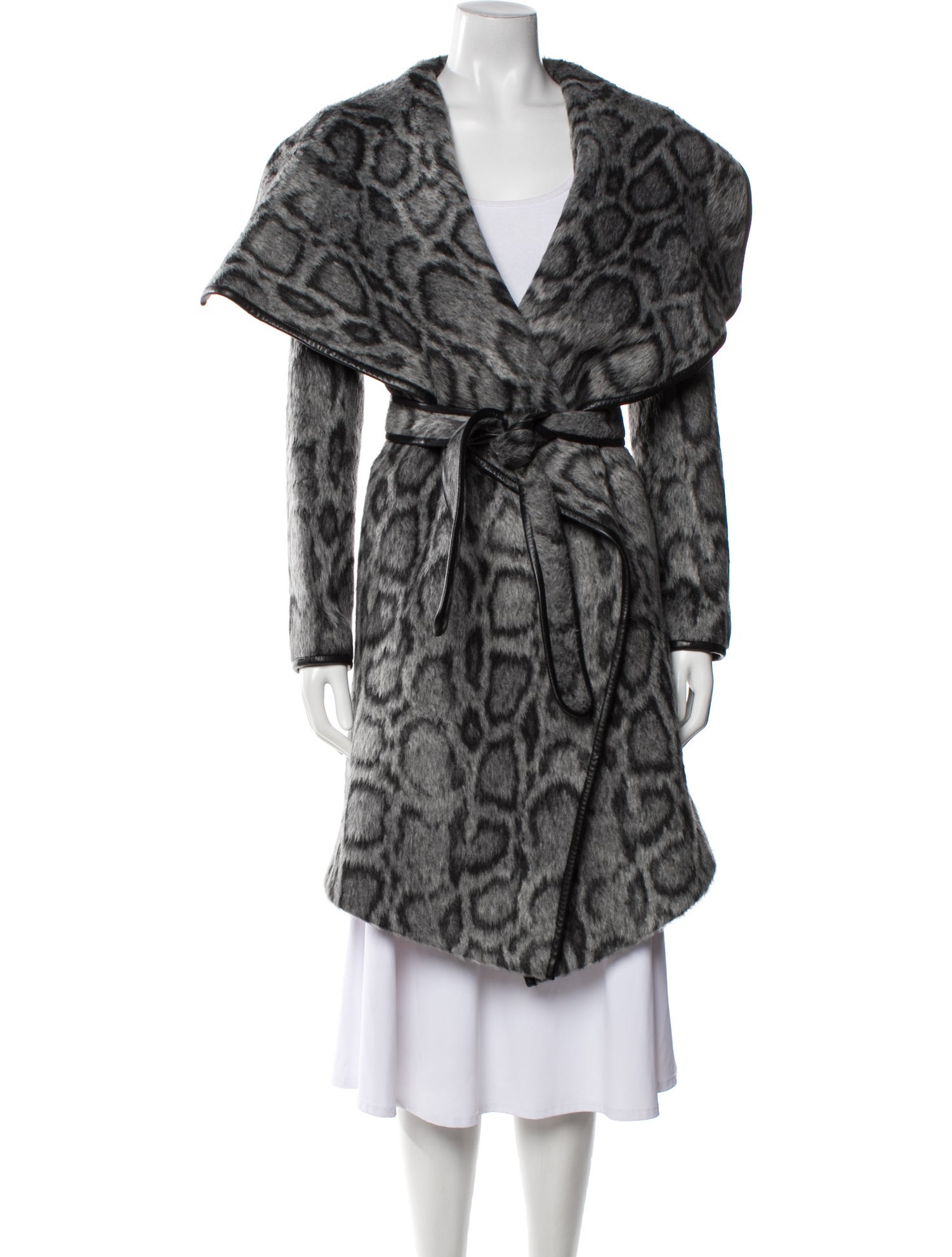 Diane von Furstenberg Animal Print Faux Fur Coat