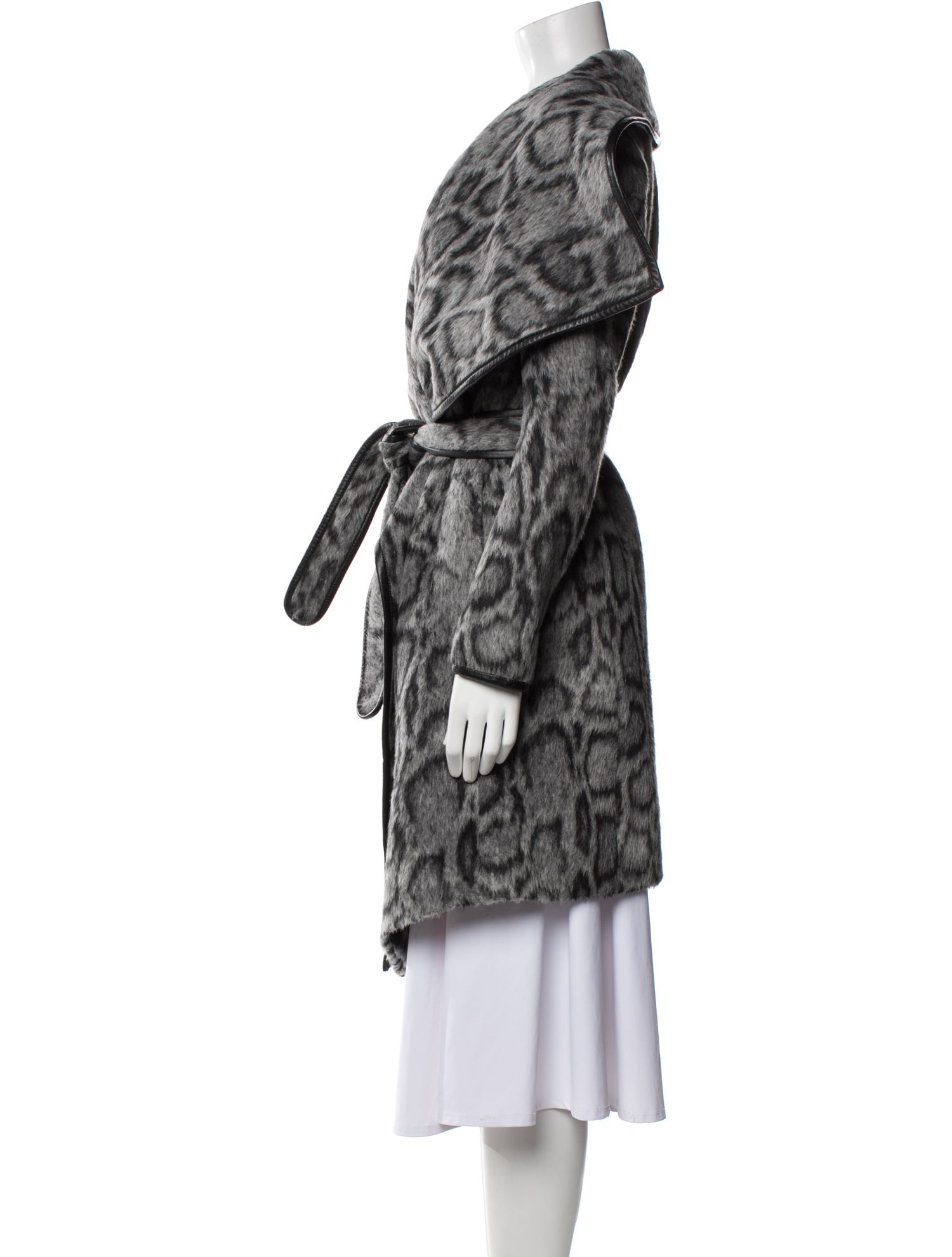 Diane von Furstenberg Animal Print Faux Fur Coat