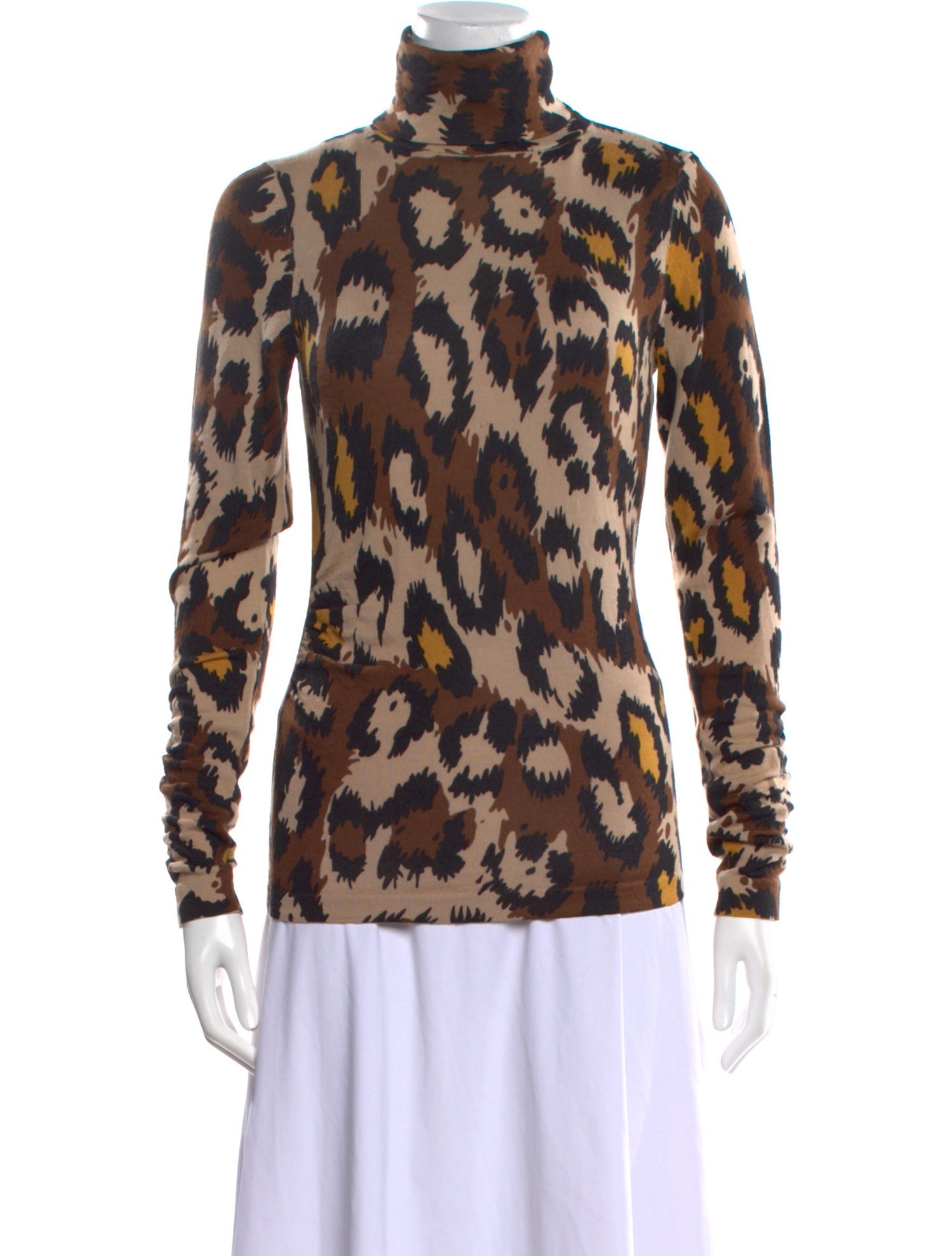 Diane von Furstenberg Wool Animal Print Sweater