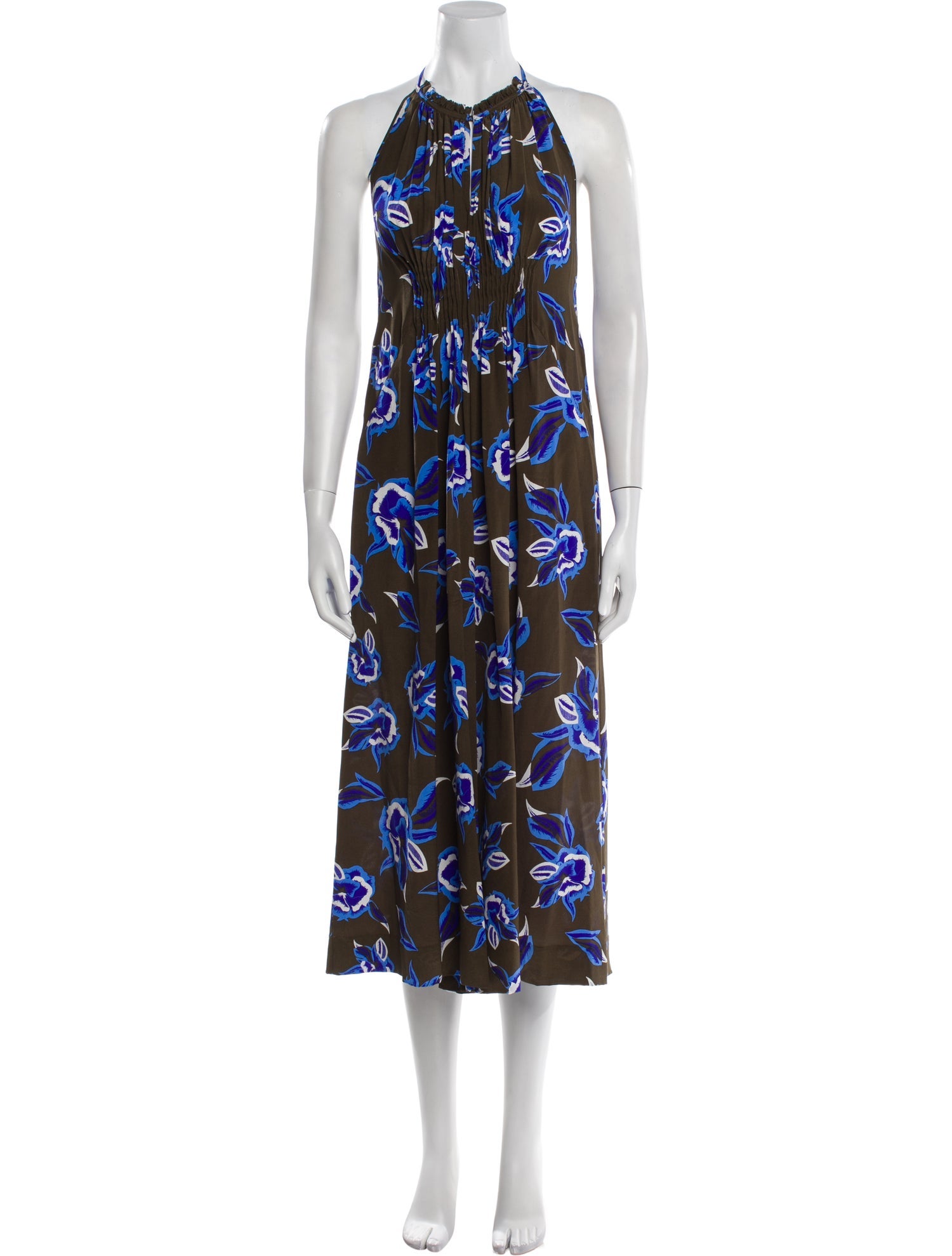 Diane von Furstenberg Silk Floral Print Jumpsuit