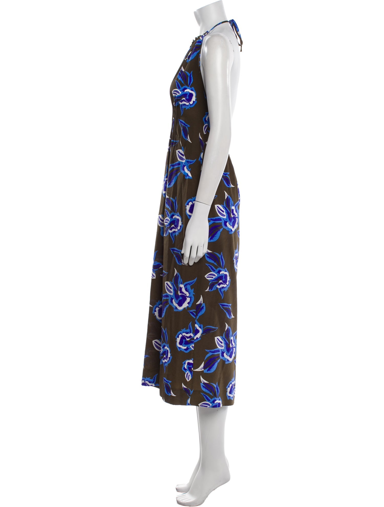 Diane von Furstenberg Silk Floral Print Jumpsuit