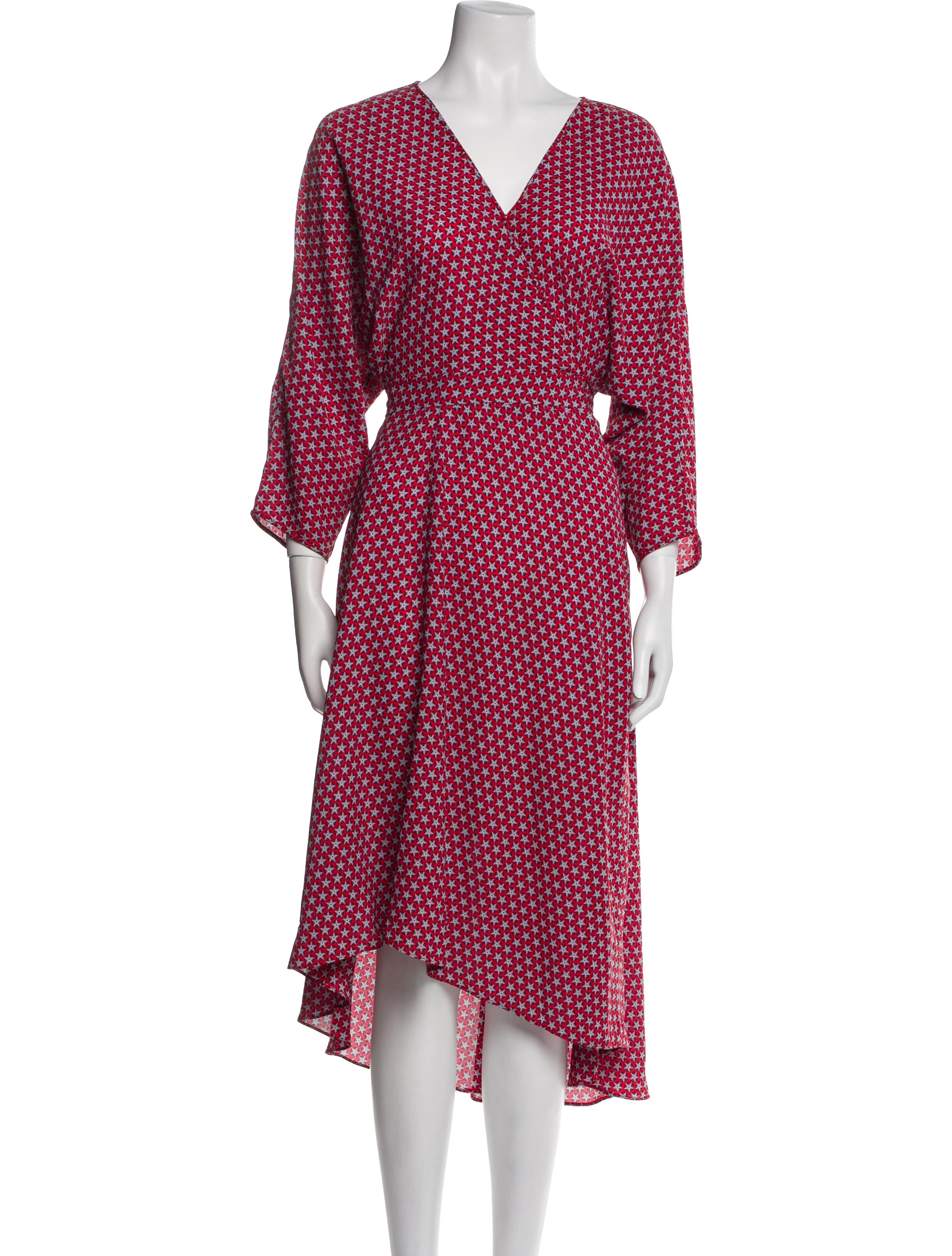 Diane von Furstenberg Printed Midi Length Dress