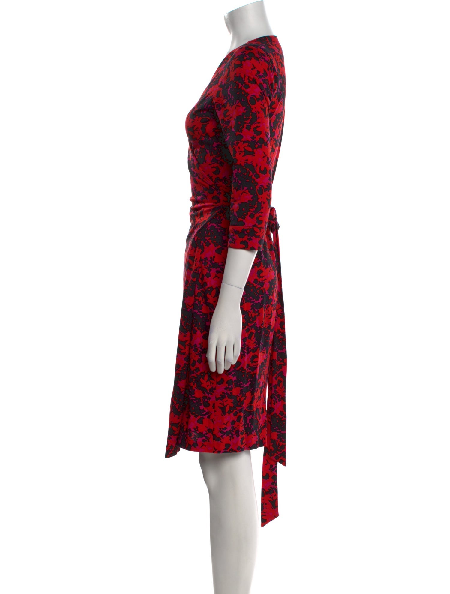 Diane von Furstenberg Floral Print Midi Length Dress