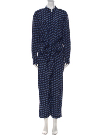 Diane von Furstenberg Silk Printed Jumpsuit