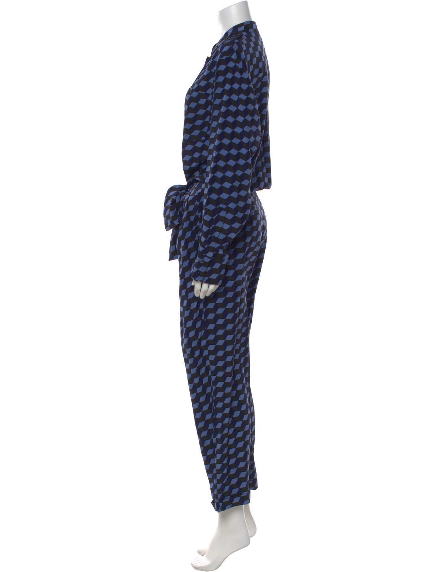 Diane von Furstenberg Silk Printed Jumpsuit
