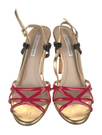 Diane von Furstenberg Leather Slingback Sandals