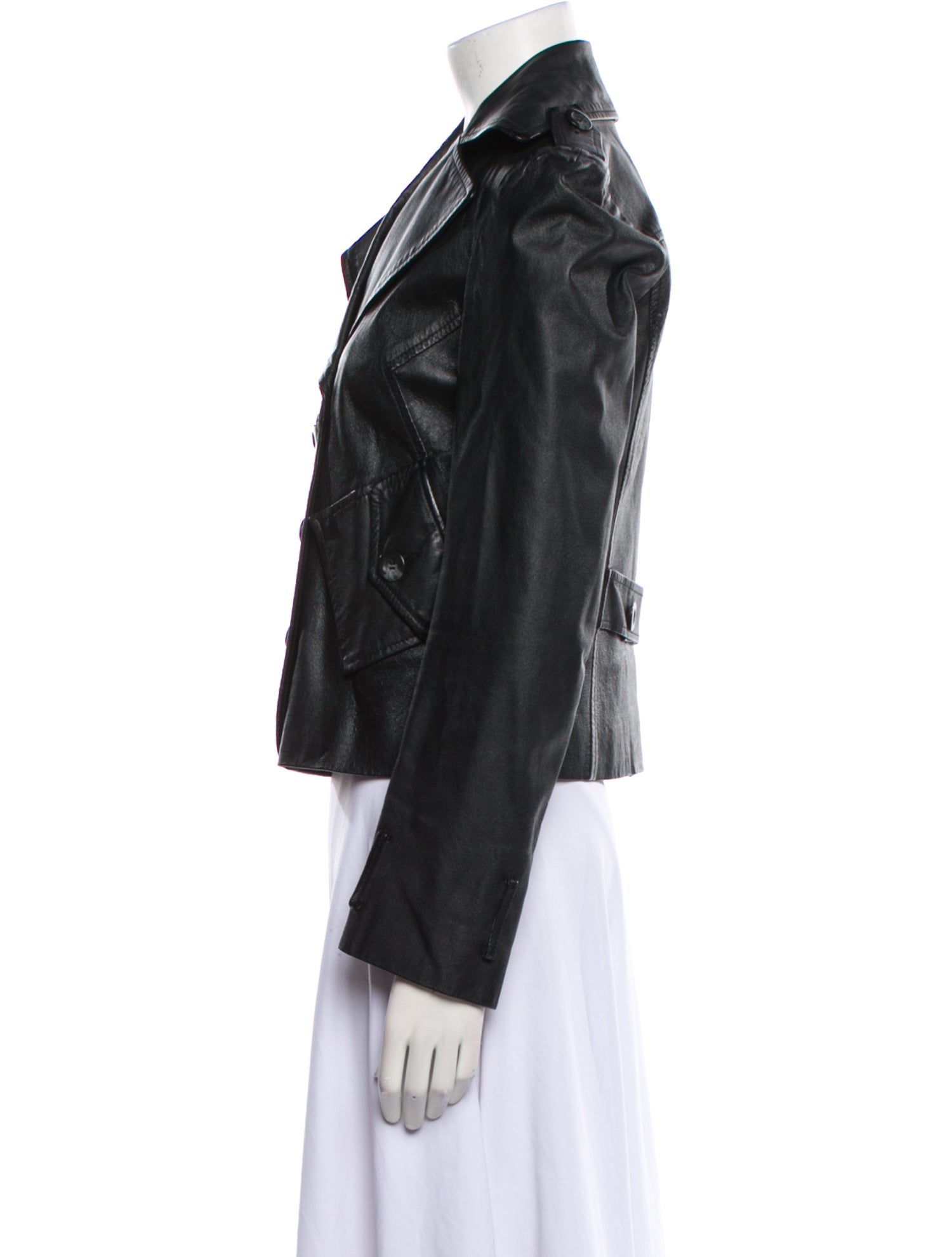 Diane von Furstenberg Leather Biker Jacket
