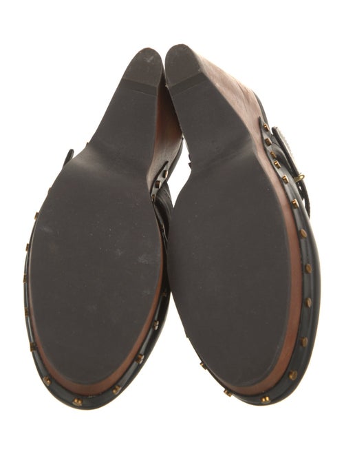 Diane von Furstenberg Leather Studded Accents Slides