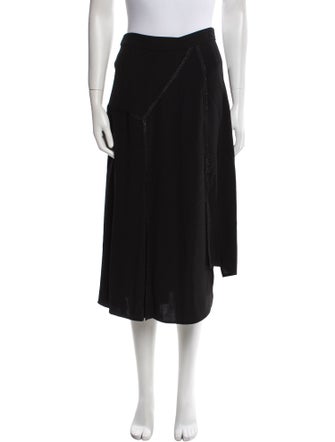 Diane von Furstenberg Grosgrain Trim Midi Length Skirt