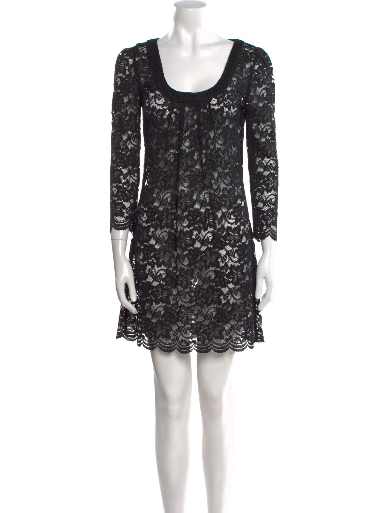 Diane von Furstenberg Lace Pattern Mini Dress