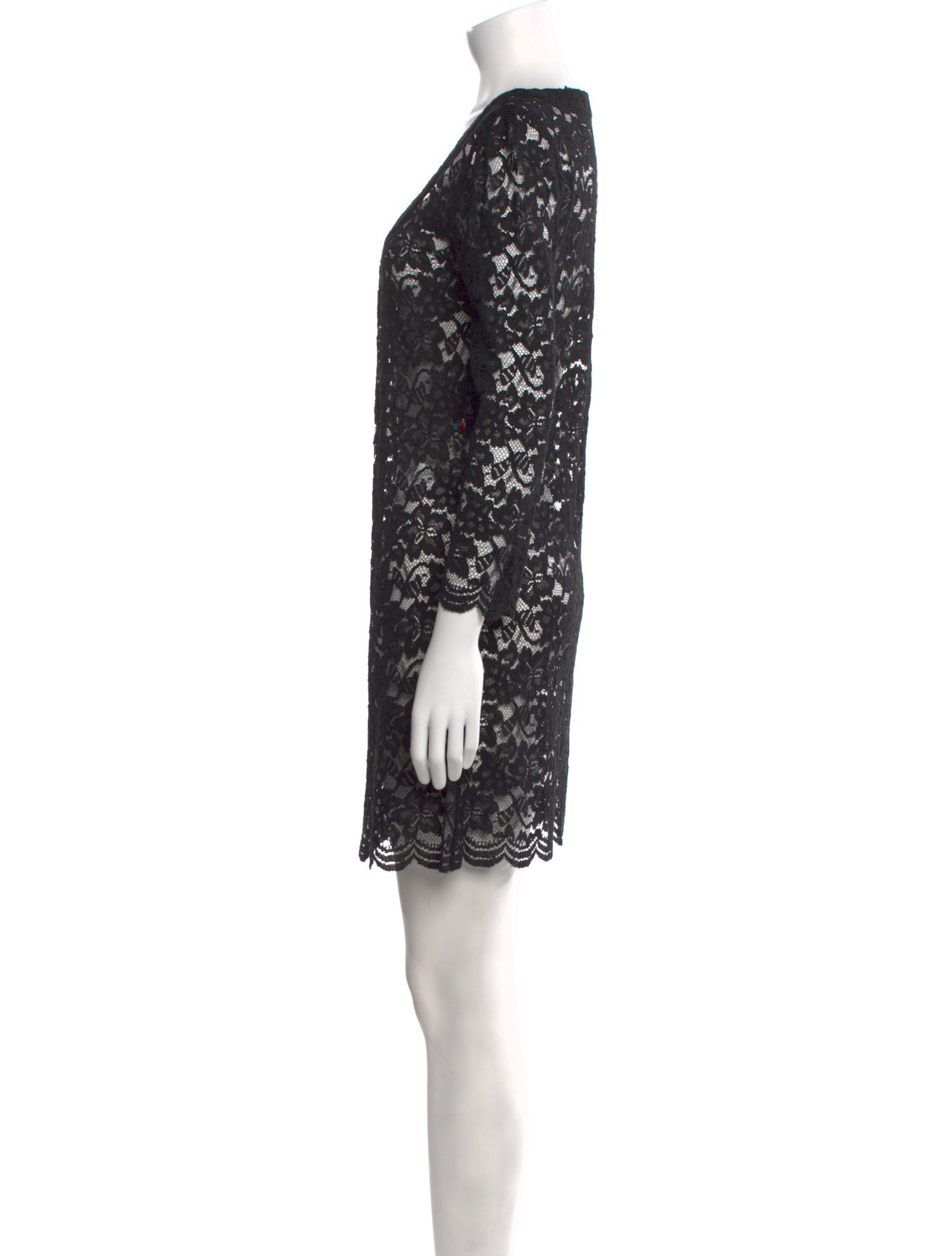 Diane von Furstenberg Lace Pattern Mini Dress