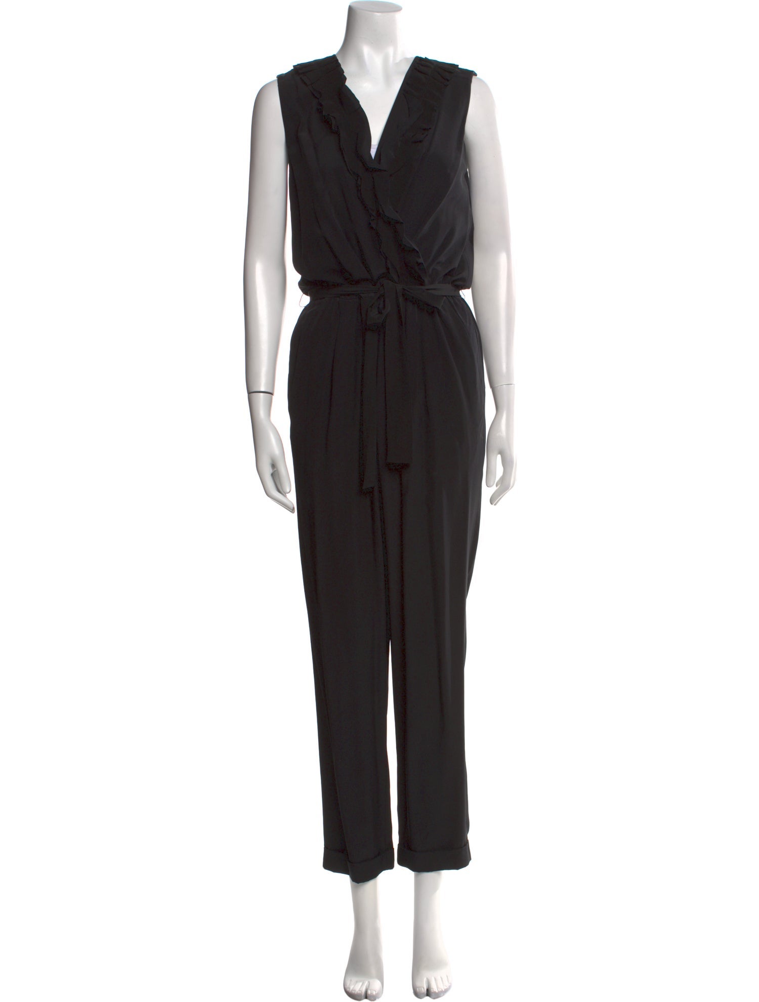 Diane von Furstenberg Silk V-Neck Jumpsuit