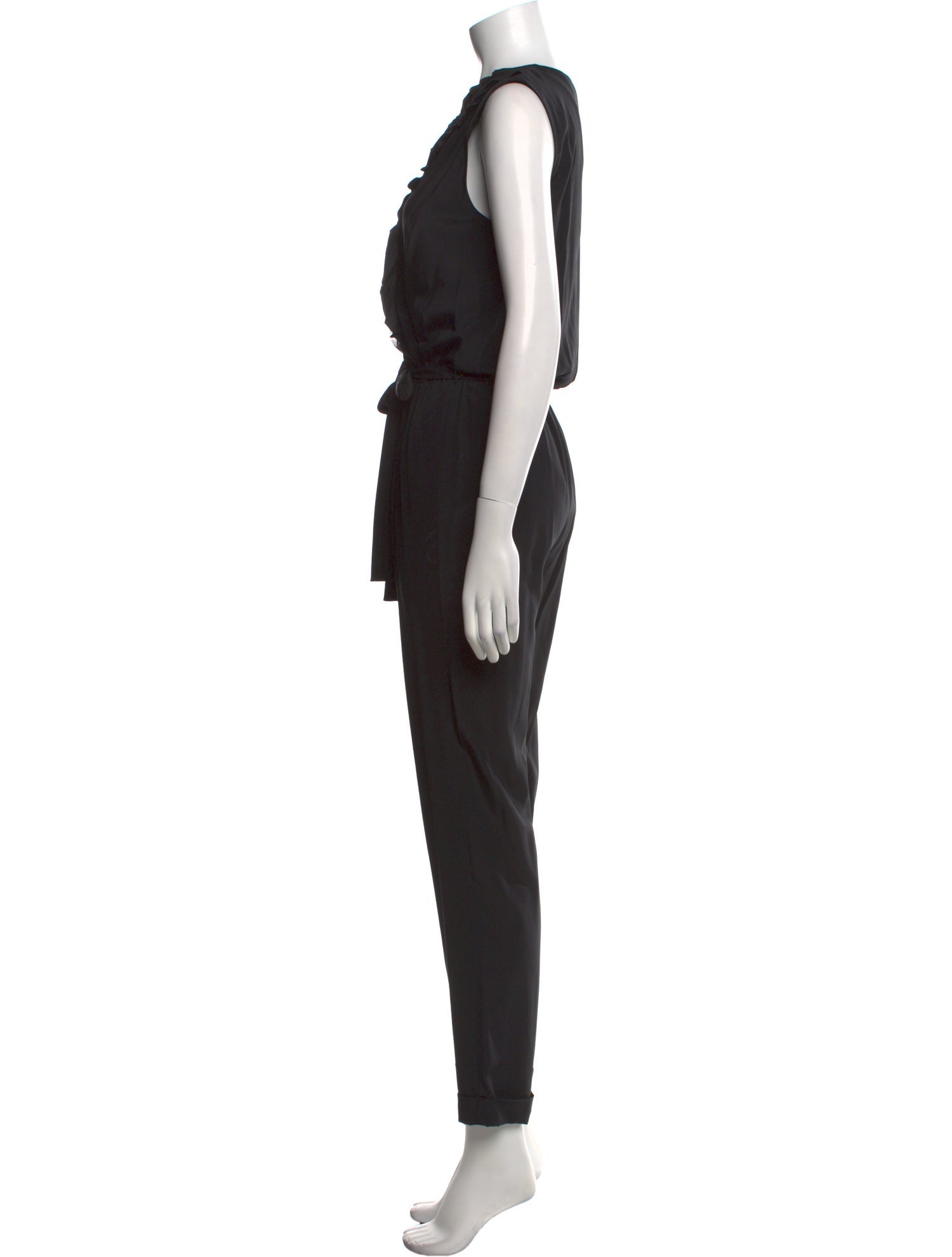 Diane von Furstenberg Silk V-Neck Jumpsuit