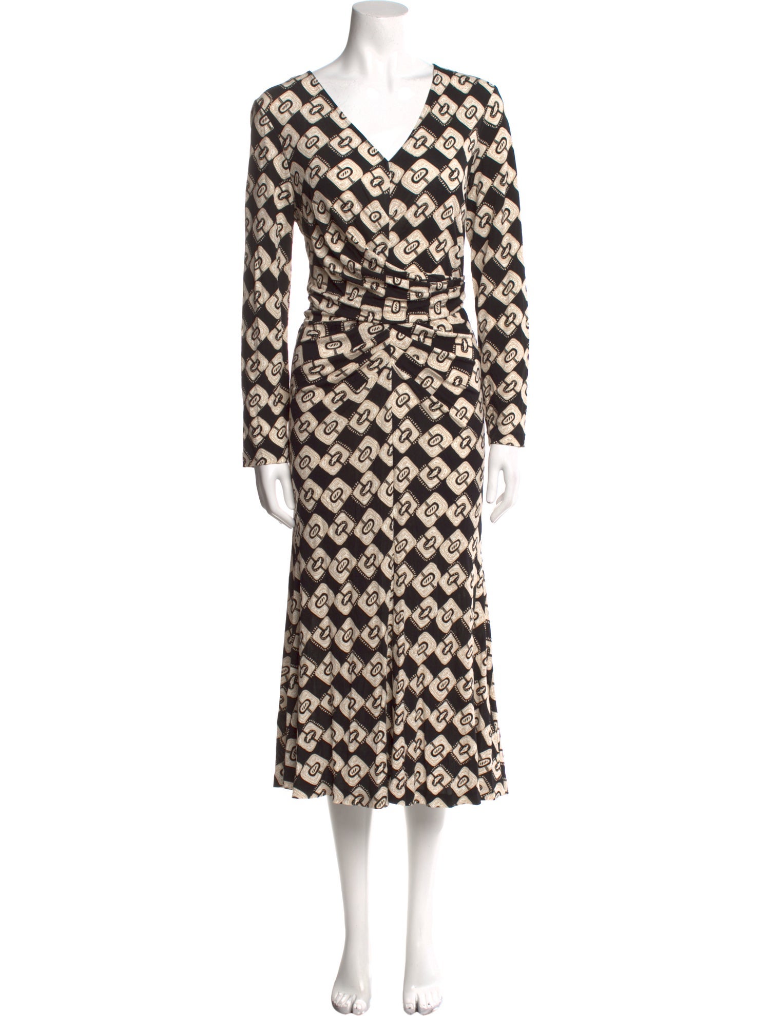 Diane von Furstenberg Printed Midi Length Dress