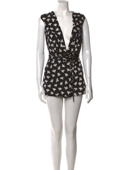 Diane von Furstenberg Silk Printed Romper