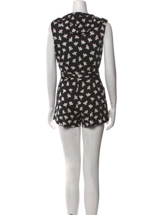 Diane von Furstenberg Silk Printed Romper
