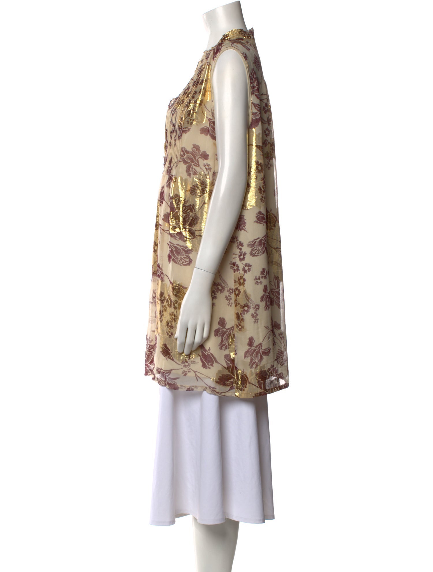 Diane von Furstenberg Silk Floral Print Tunic