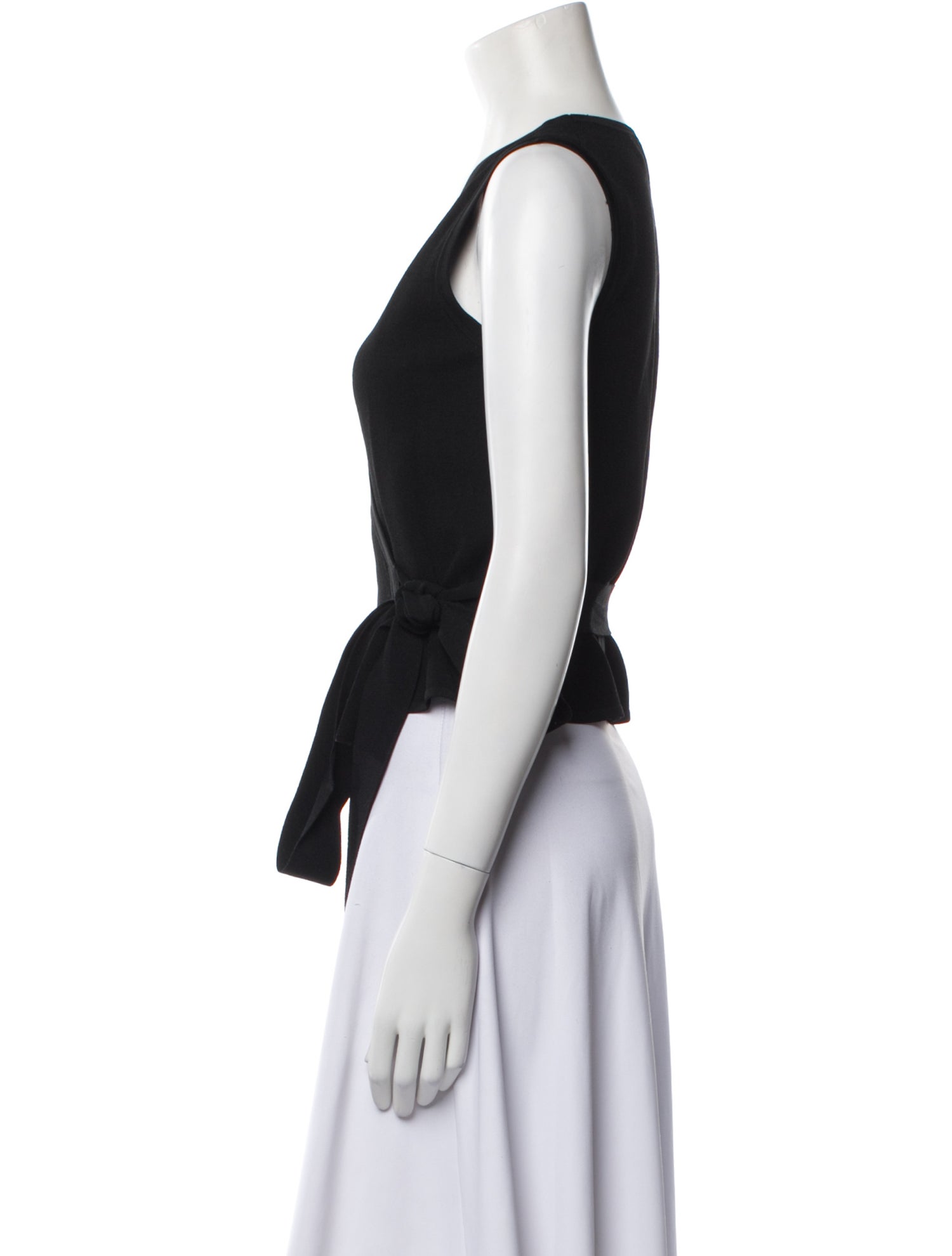 Diane von Furstenberg V-Neck Sleeveless Crop Top