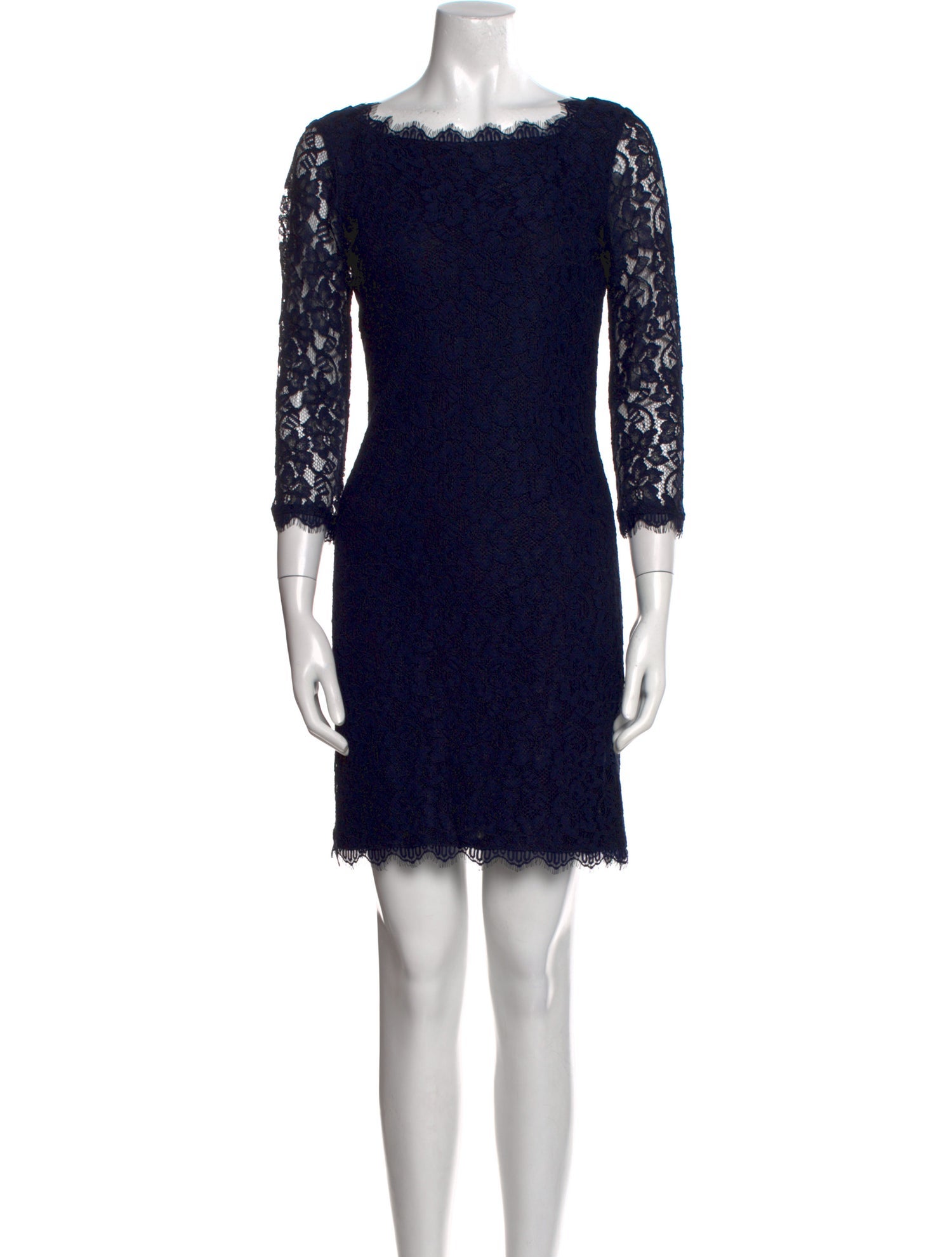 Diane von Furstenberg Lace Pattern Mini Dress