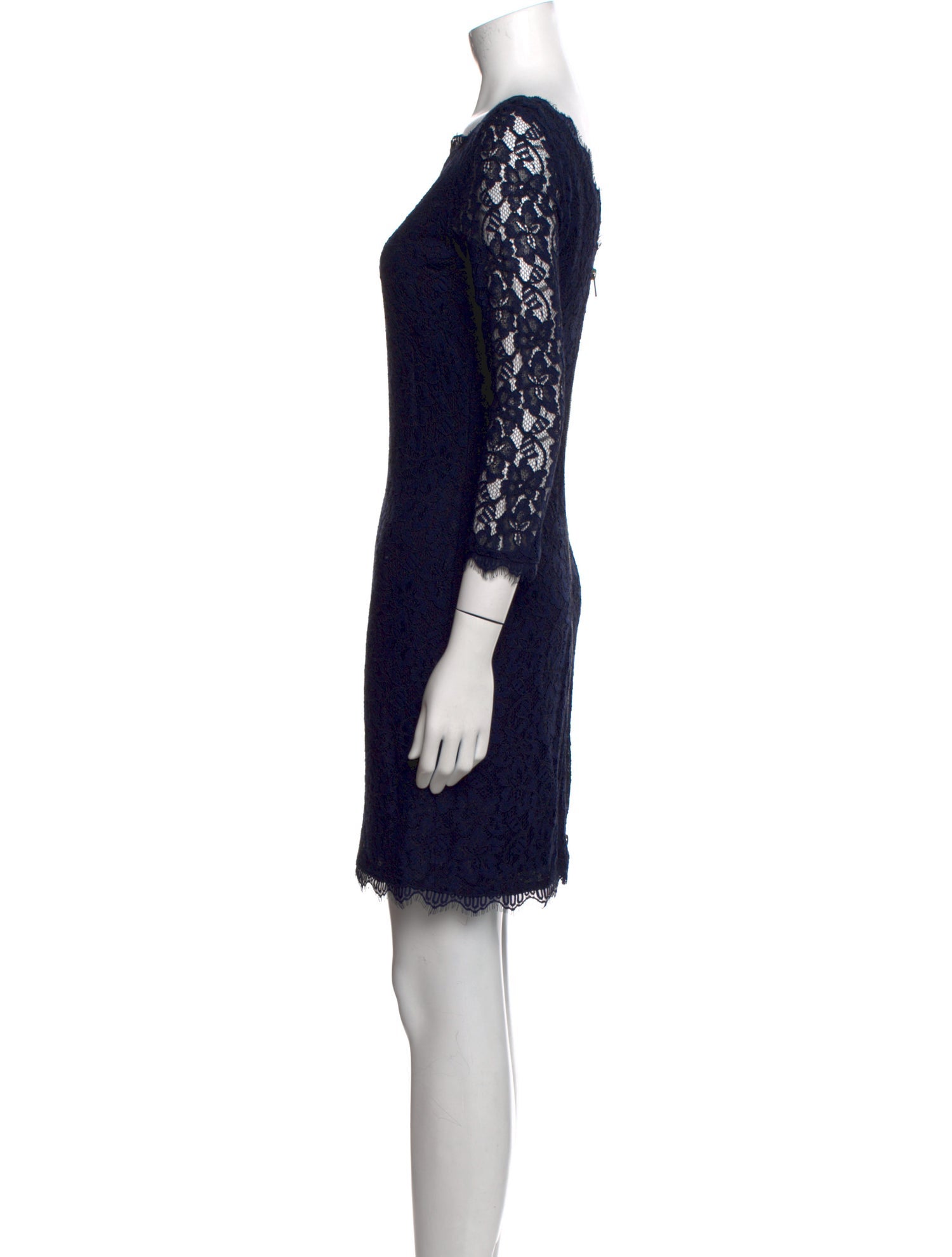 Diane von Furstenberg Lace Pattern Mini Dress