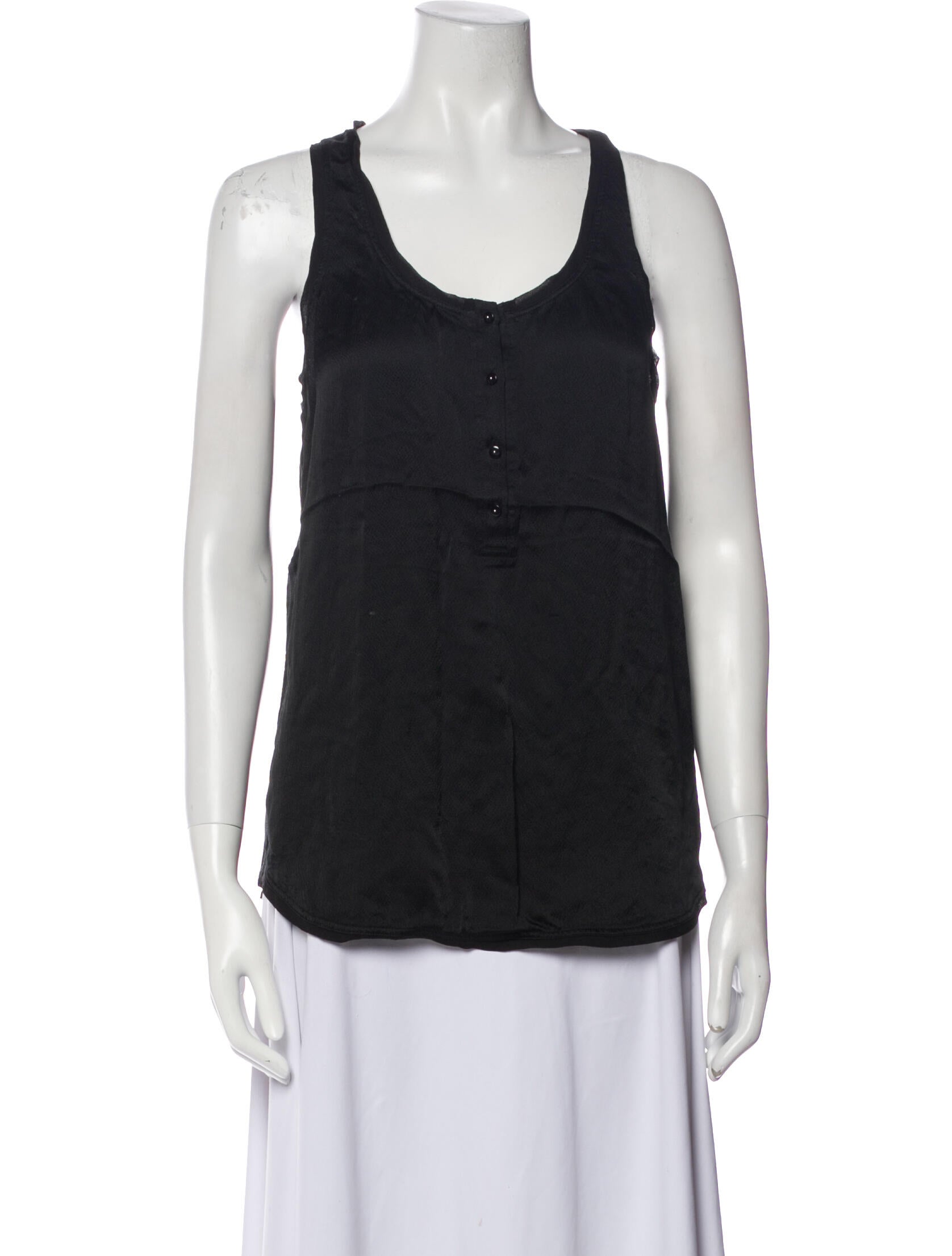 Diane von Furstenberg Silk Scoop Neck Top