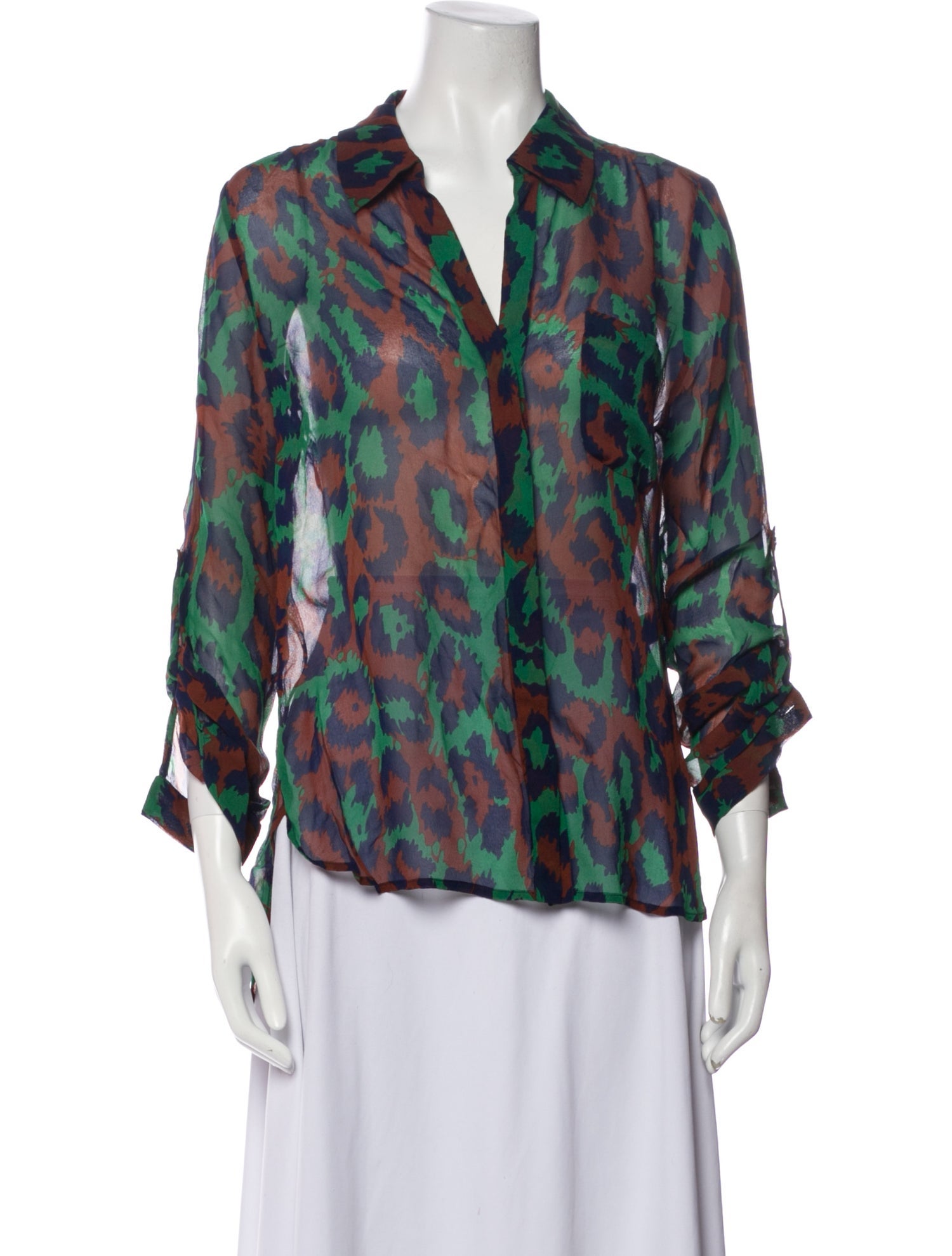 Diane von Furstenberg Silk Printed Blouse