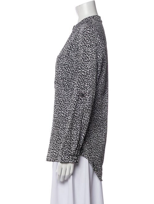 Diane von Furstenberg Silk Printed Button-Up Top