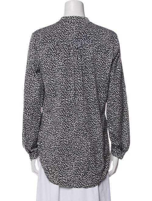 Diane von Furstenberg Silk Printed Button-Up Top