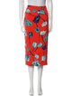 Diane von Furstenberg Floral Print Midi Length Skirt