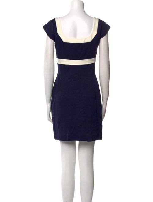 Diane von Furstenberg Colorblock Pattern Mini Dress