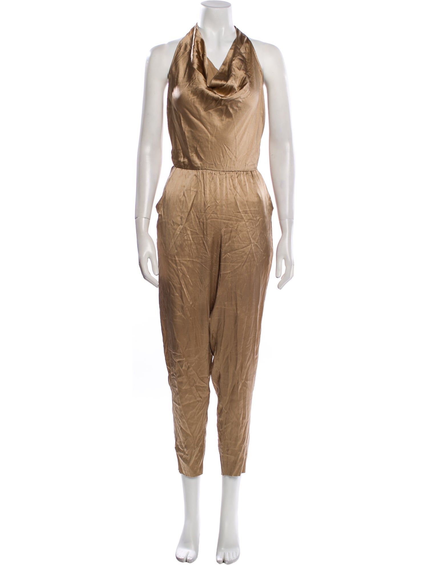 Diane von Furstenberg Silk Cowl Neck Jumpsuit