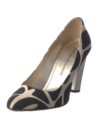 Diane von Furstenberg Canvas Animal Print Pumps