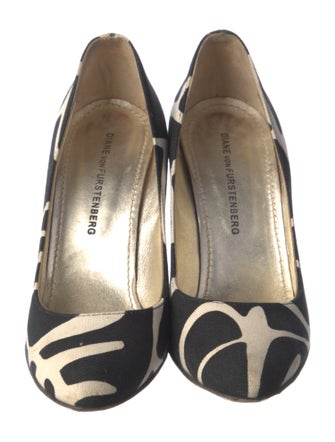 Diane von Furstenberg Canvas Animal Print Pumps