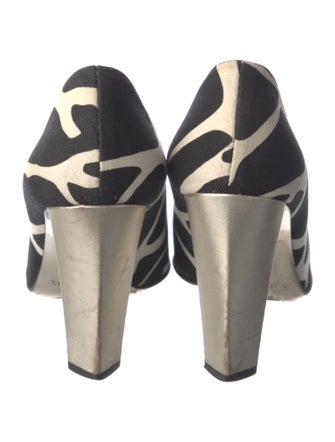 Diane von Furstenberg Canvas Animal Print Pumps