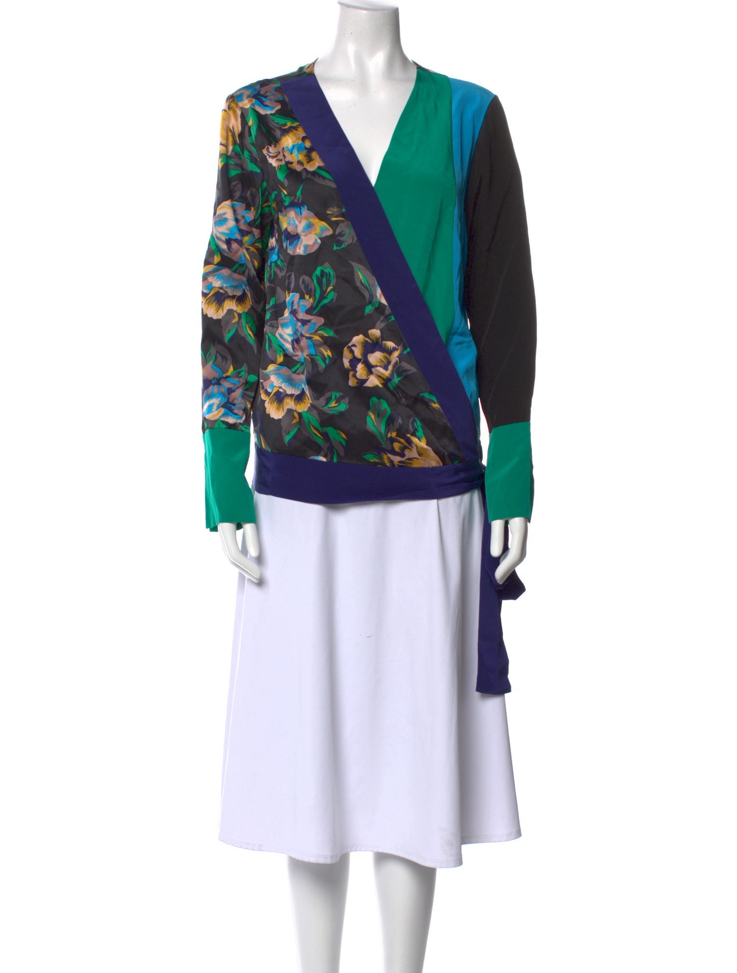 Diane von Furstenberg Silk Floral Print Blouse