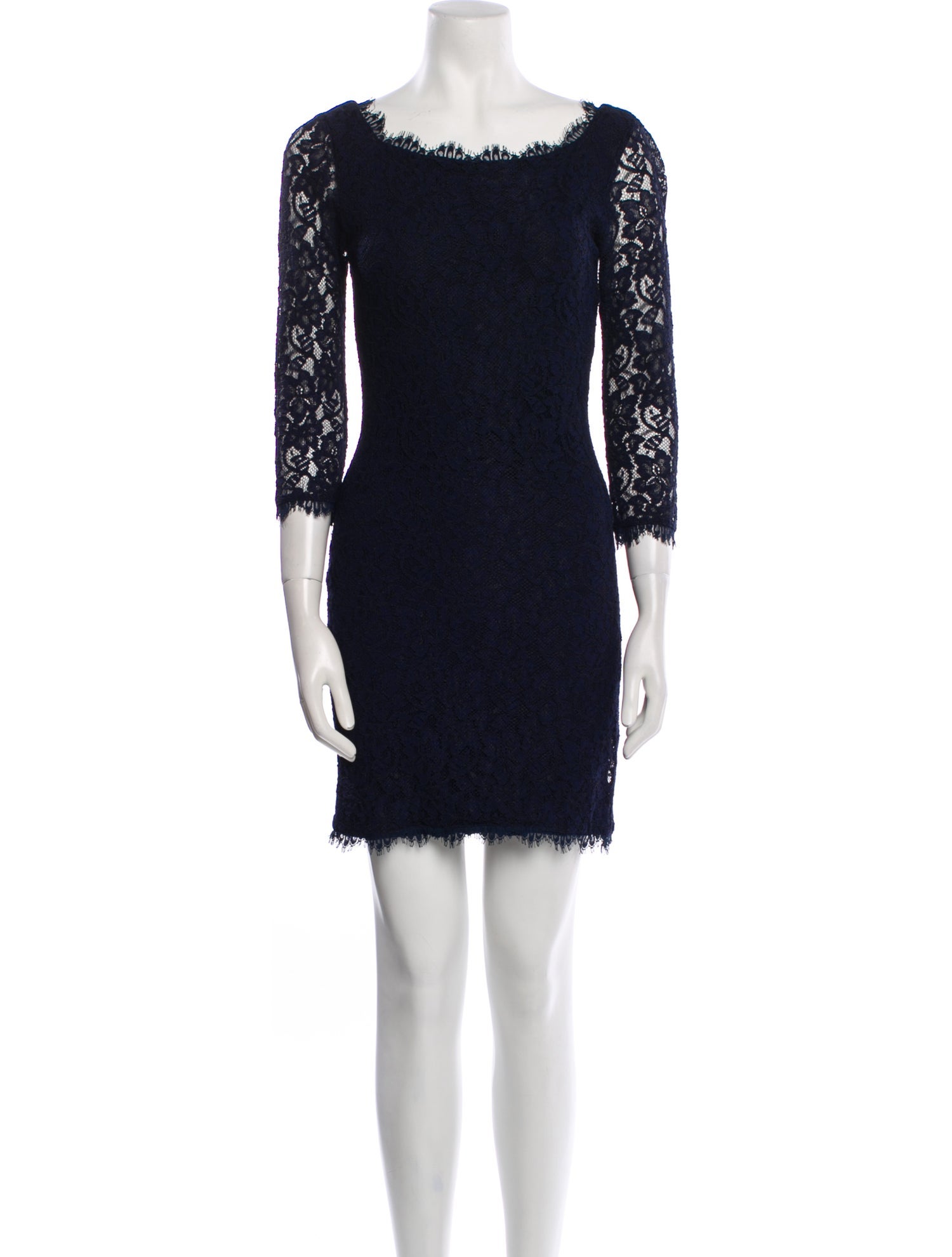 Diane von Furstenberg Lace Pattern Mini Dress