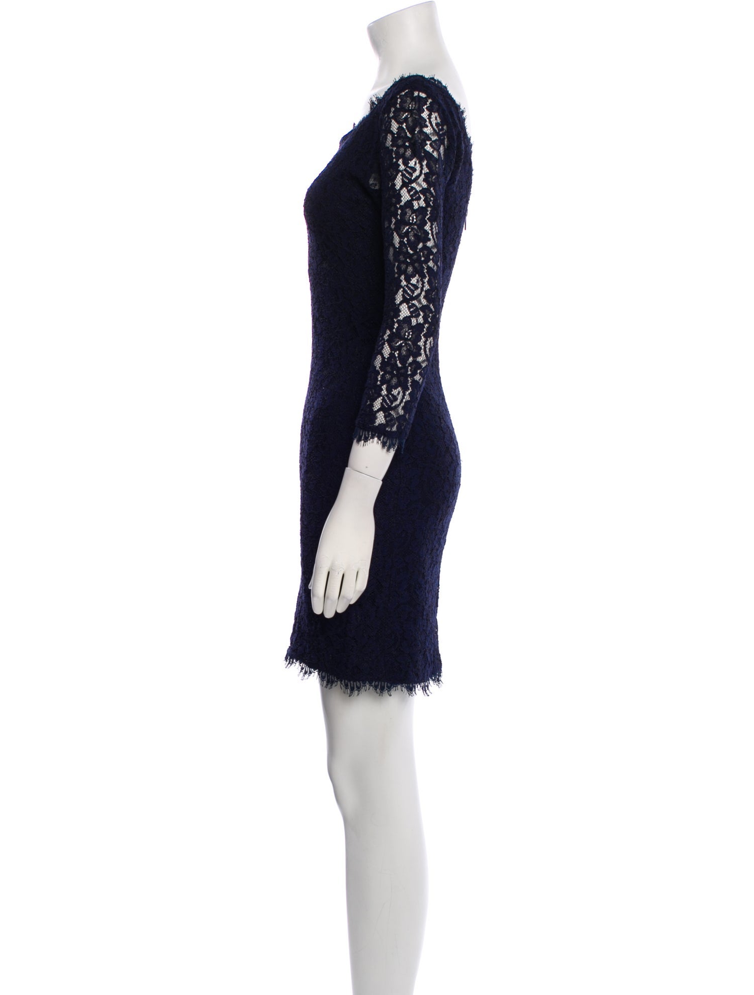 Diane von Furstenberg Lace Pattern Mini Dress