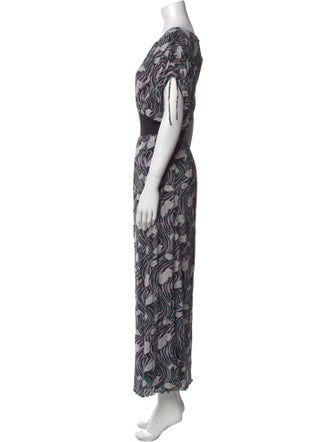 Diane von Furstenberg Printed Scoop Neck Jumpsuit
