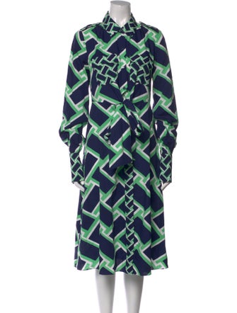 Diane von Furstenberg Printed Midi Length Dress