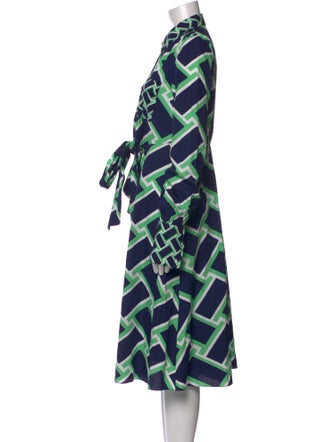 Diane von Furstenberg Printed Midi Length Dress