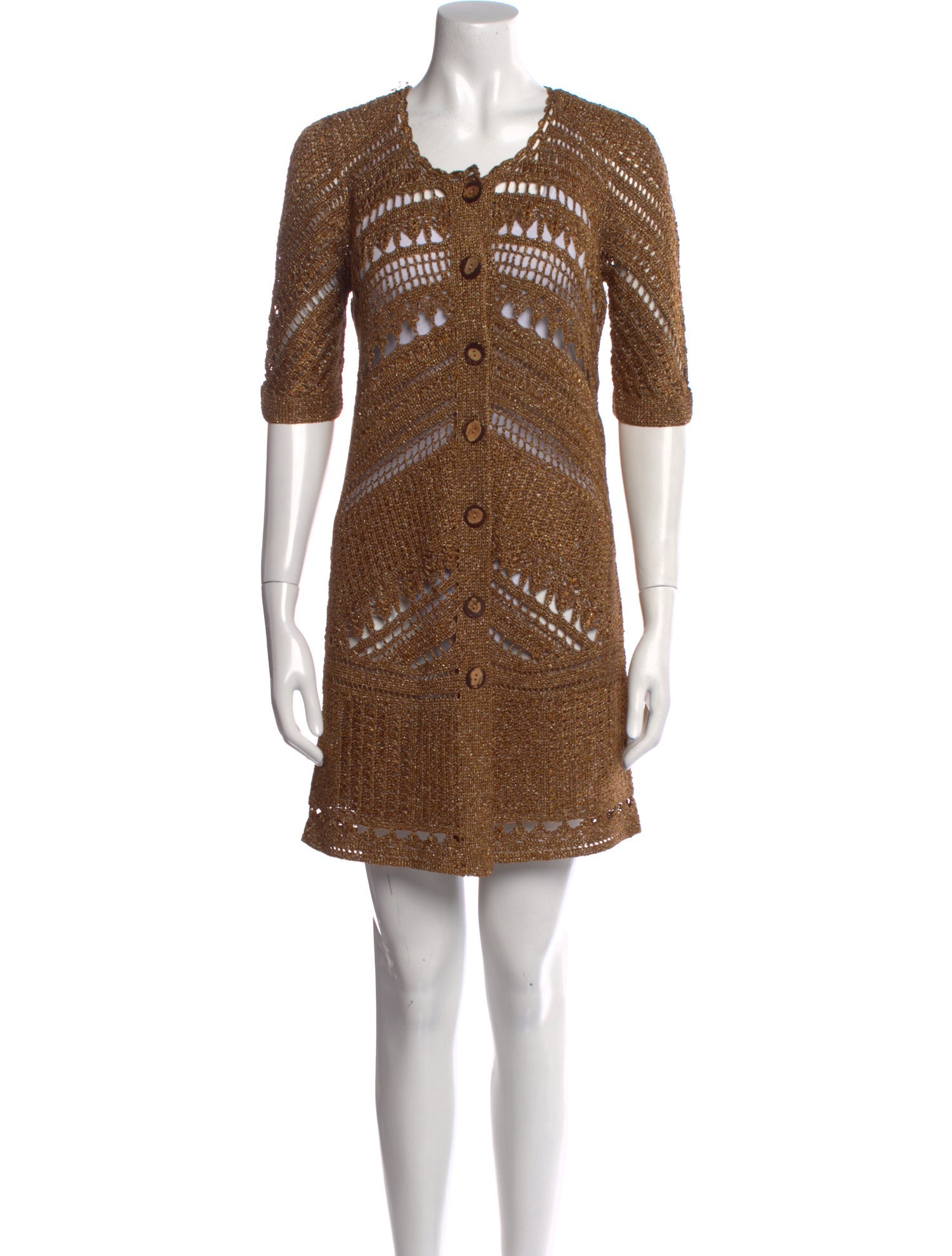 Diane von Furstenberg Scoop Neck Mini Dress