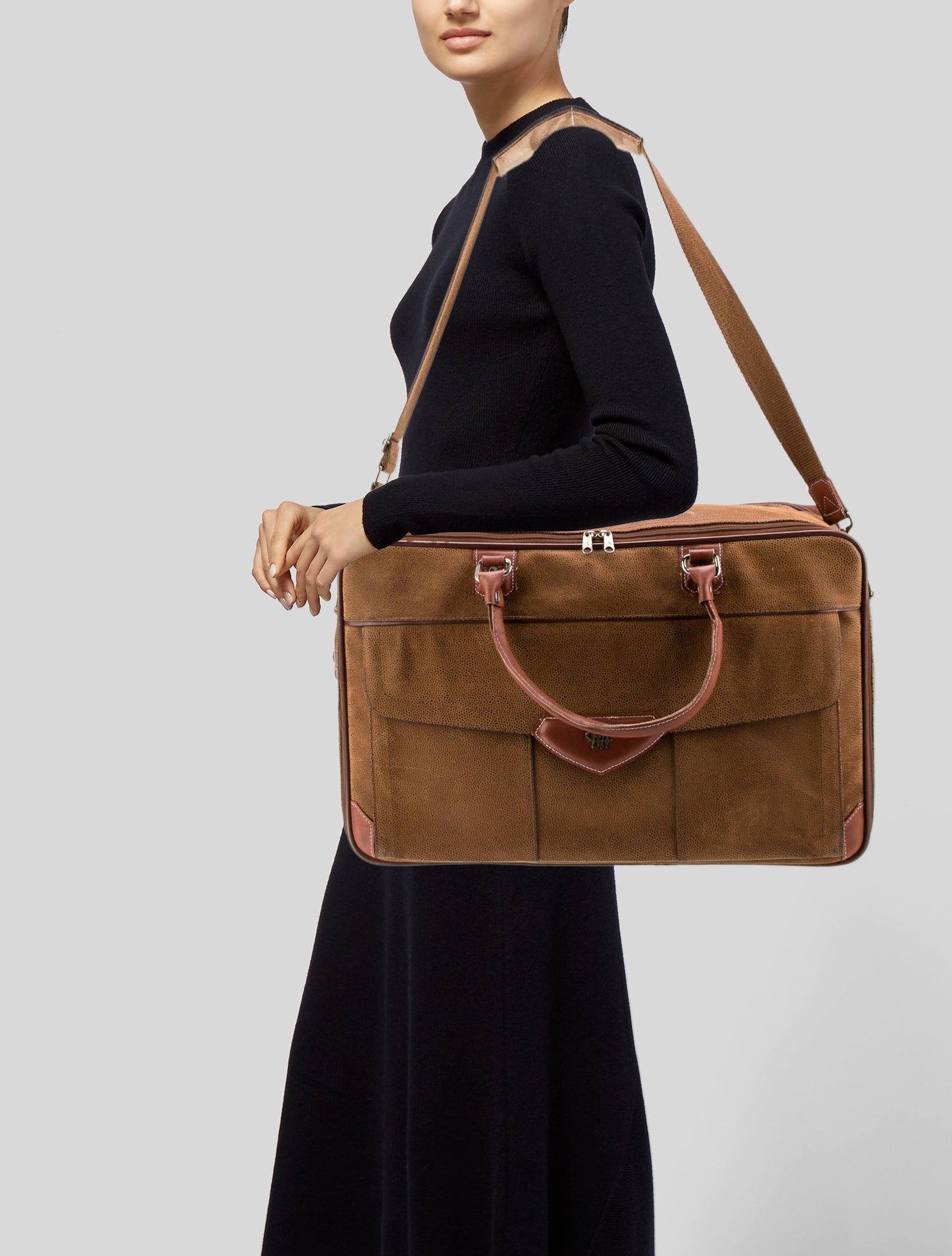 Diane von Furstenberg Suede Briefcase