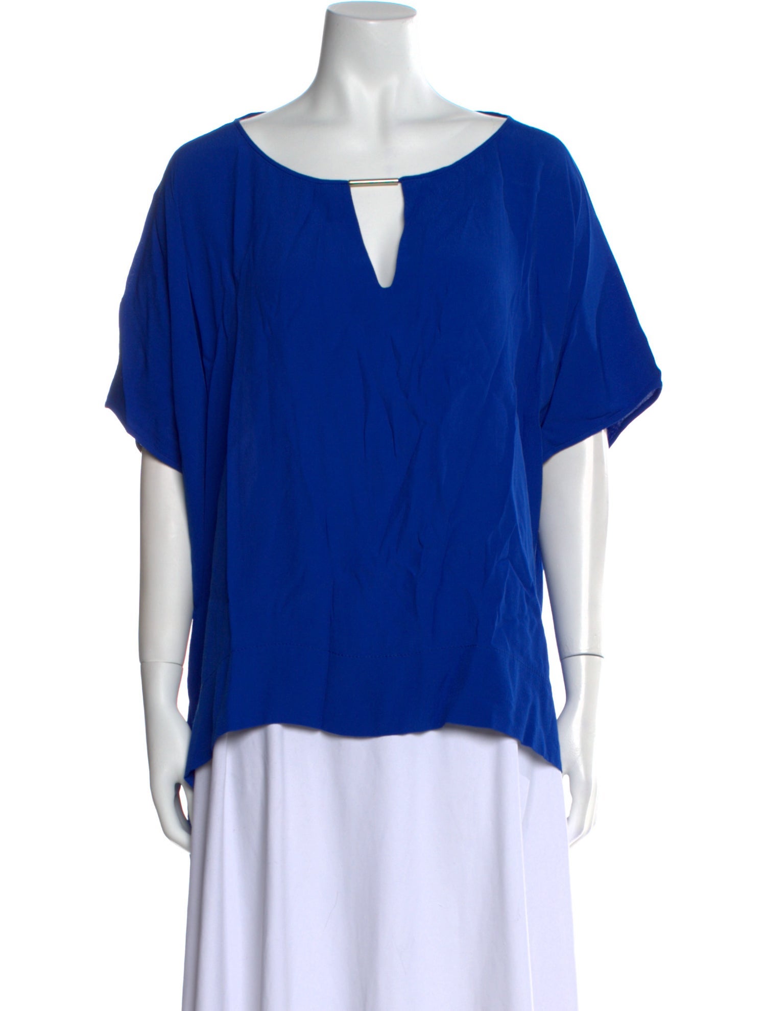 Diane von Furstenberg V-Neck Short Sleeve Blouse