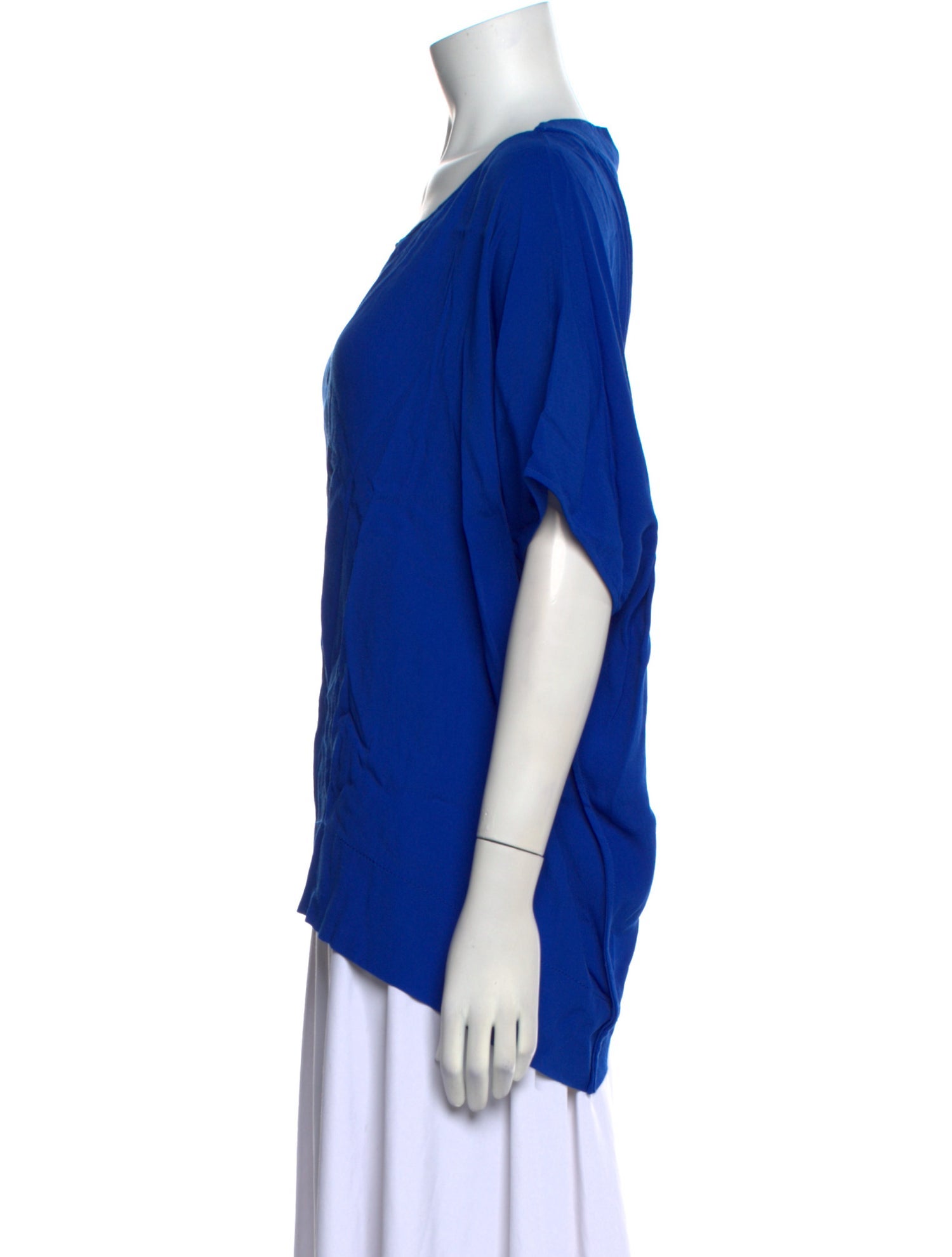Diane von Furstenberg V-Neck Short Sleeve Blouse