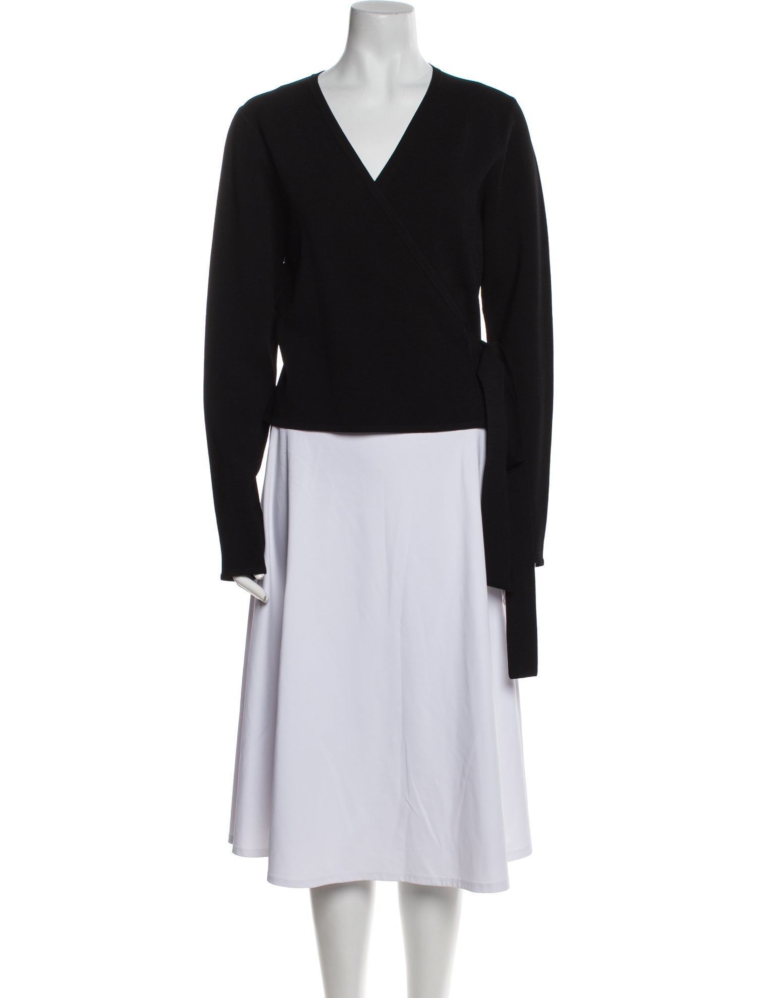 Diane von Furstenberg V-Neck Long Sleeve Sweatshirt