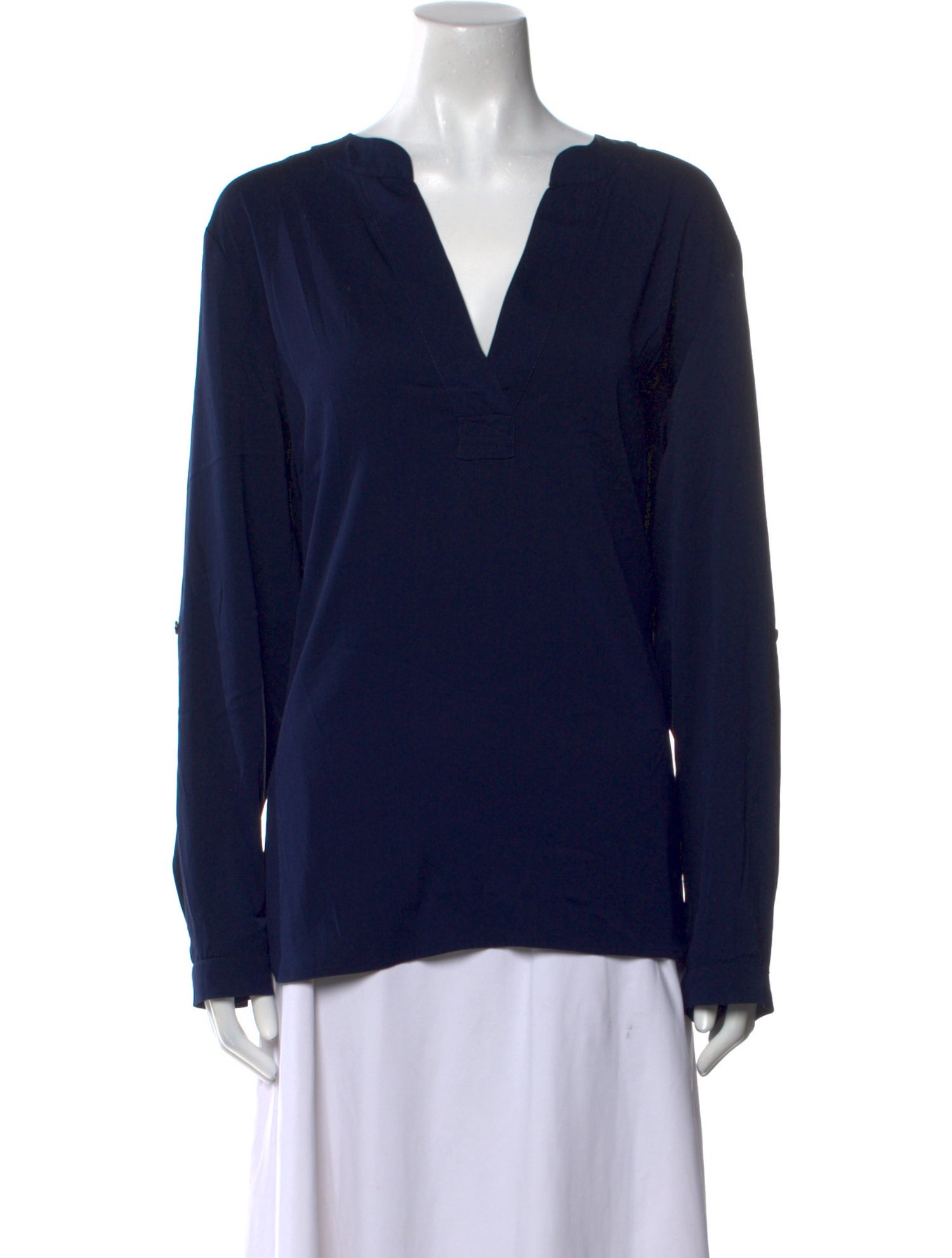Diane von Furstenberg V-Neck Long Sleeve Blouse