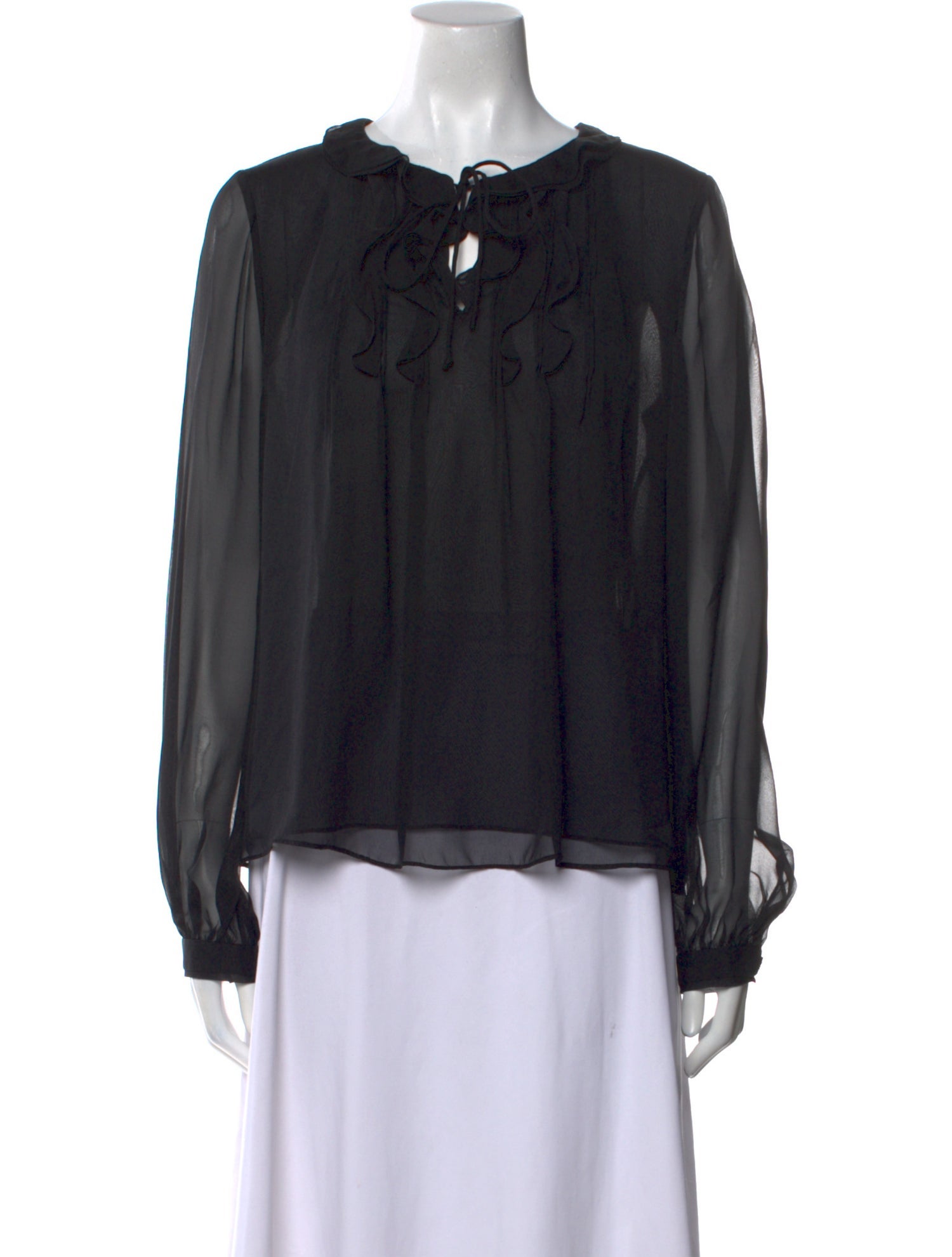 Diane von Furstenberg Silk Crew Neck Blouse
